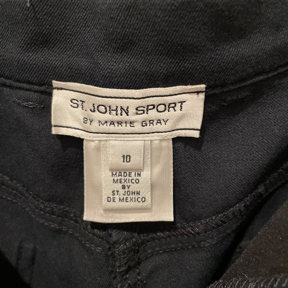 St John Sport by Marie Gray Dark Navy Straight Leg Pants Size 10 - Picture 4 of 4